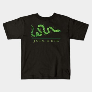 Join or Die Green Version Kids T-Shirt